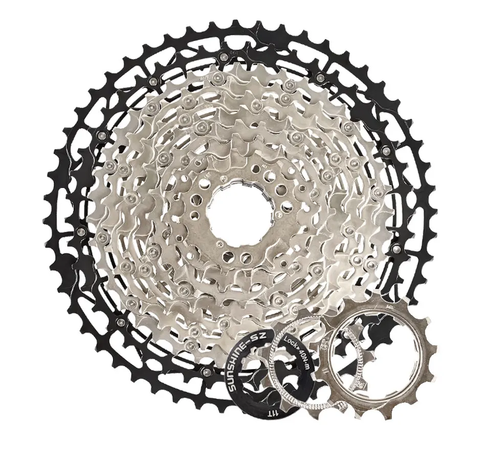 SUNSHINE Ultralight Bicycle Cassette Carbon Steel Material 9/10/11/12/13 Speed HG Structure Freewheel for Mountain Bike