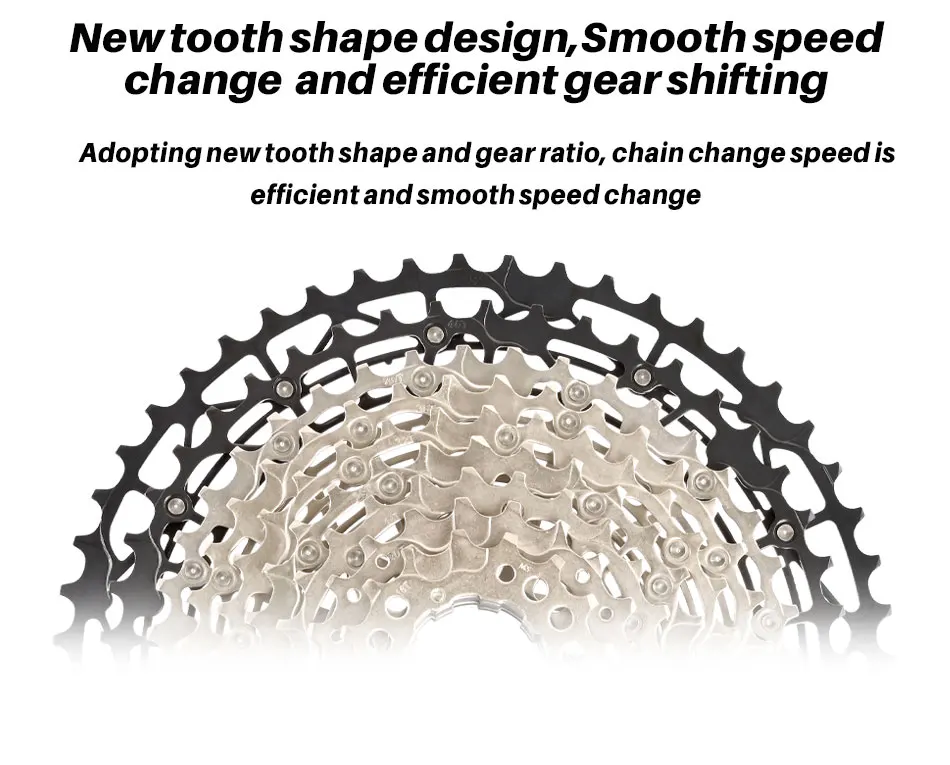 SUNSHINE Ultralight Bicycle Cassette Carbon Steel Material 9/10/11/12/13 Speed HG Structure Freewheel for Mountain Bike