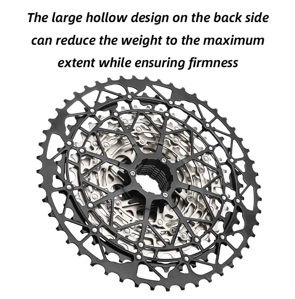 SUNSHINE Ultralight Bicycle Cassette Carbon Steel Material 9/10/11/12/13 Speed HG Structure Freewheel for Mountain Bike