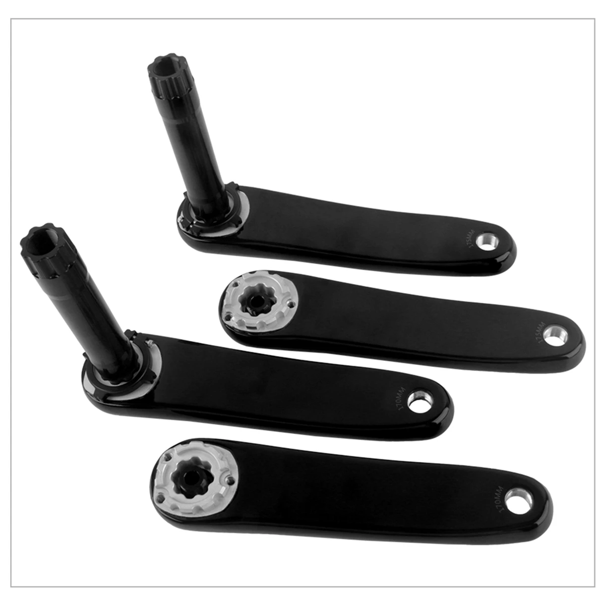 WUZEI MTB Carbon Fiber Crank 165 170 175mm Mountain Bicycle Crankset 24mm Ti AL-7075 Axle 3 Bolt Bike Sprocket for Shimano