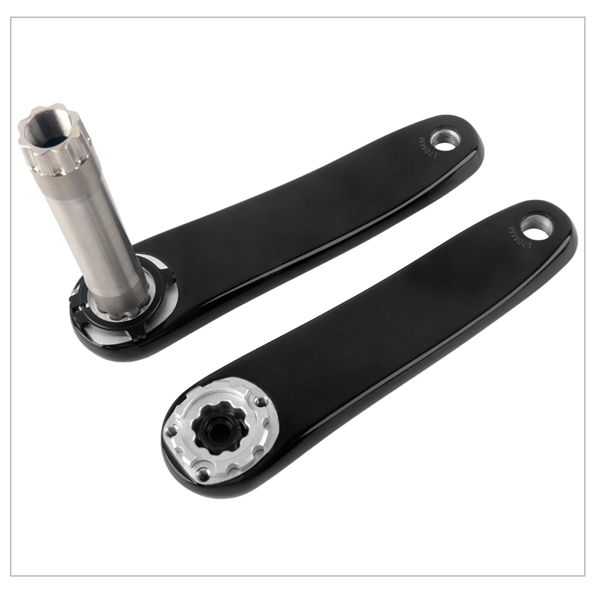 WUZEI MTB Carbon Fiber Crank 165 170 175mm Mountain Bicycle Crankset 24mm Ti AL-7075 Axle 3 Bolt Bike Sprocket for Shimano