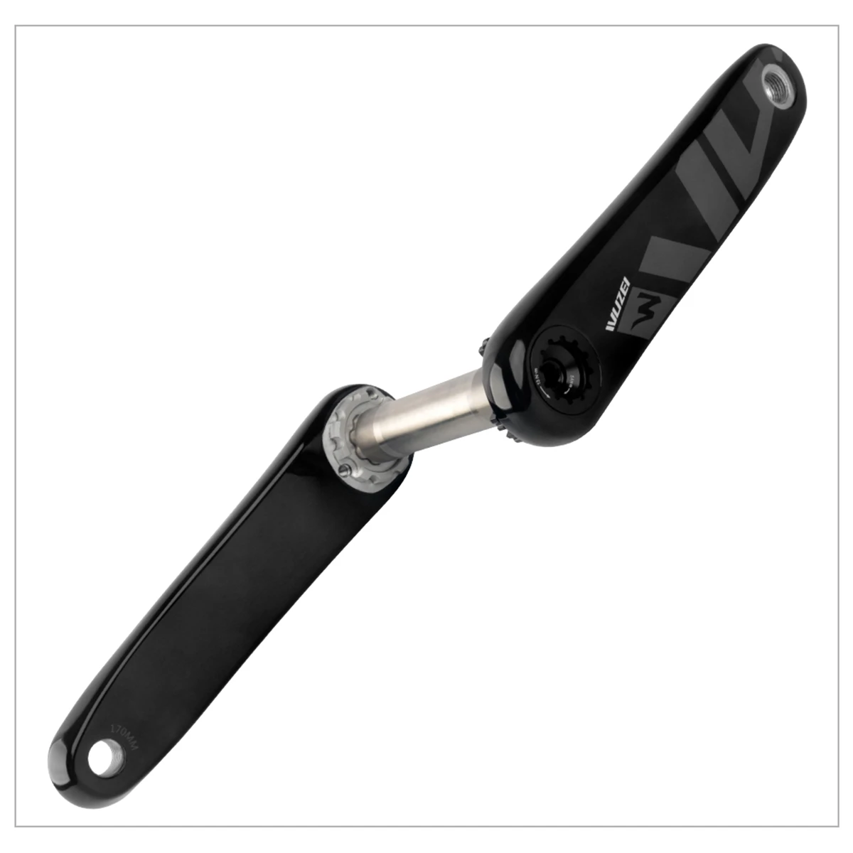 WUZEI MTB Carbon Fiber Crank 165 170 175mm Mountain Bicycle Crankset 24mm Ti AL-7075 Axle 3 Bolt Bike Sprocket for Shimano