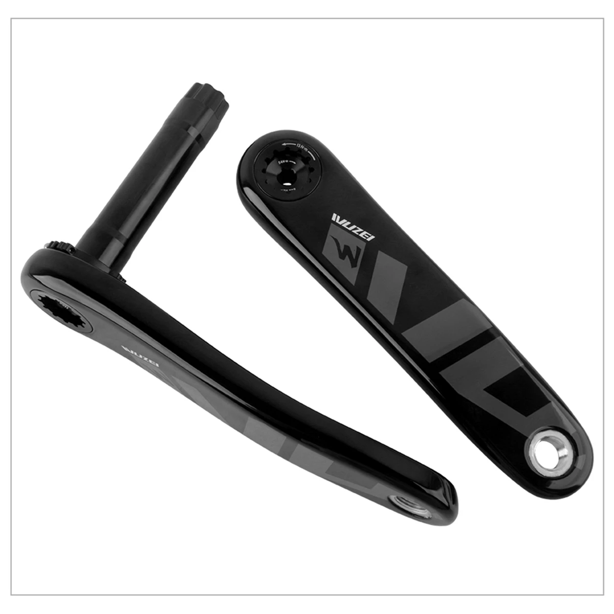 WUZEI MTB Carbon Fiber Crank 165 170 175mm Mountain Bicycle Crankset 24mm Ti AL-7075 Axle 3 Bolt Bike Sprocket for Shimano