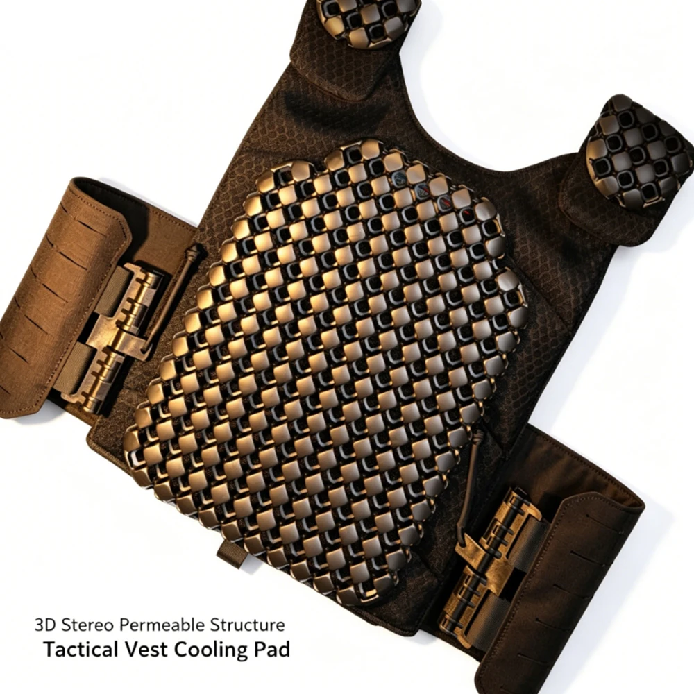 Tactical Vest Universal Cooling Plate 3D Mesh Cooling Panel Airflow Sweatproof Backpack Liner Insert for Summer Hiking Camping