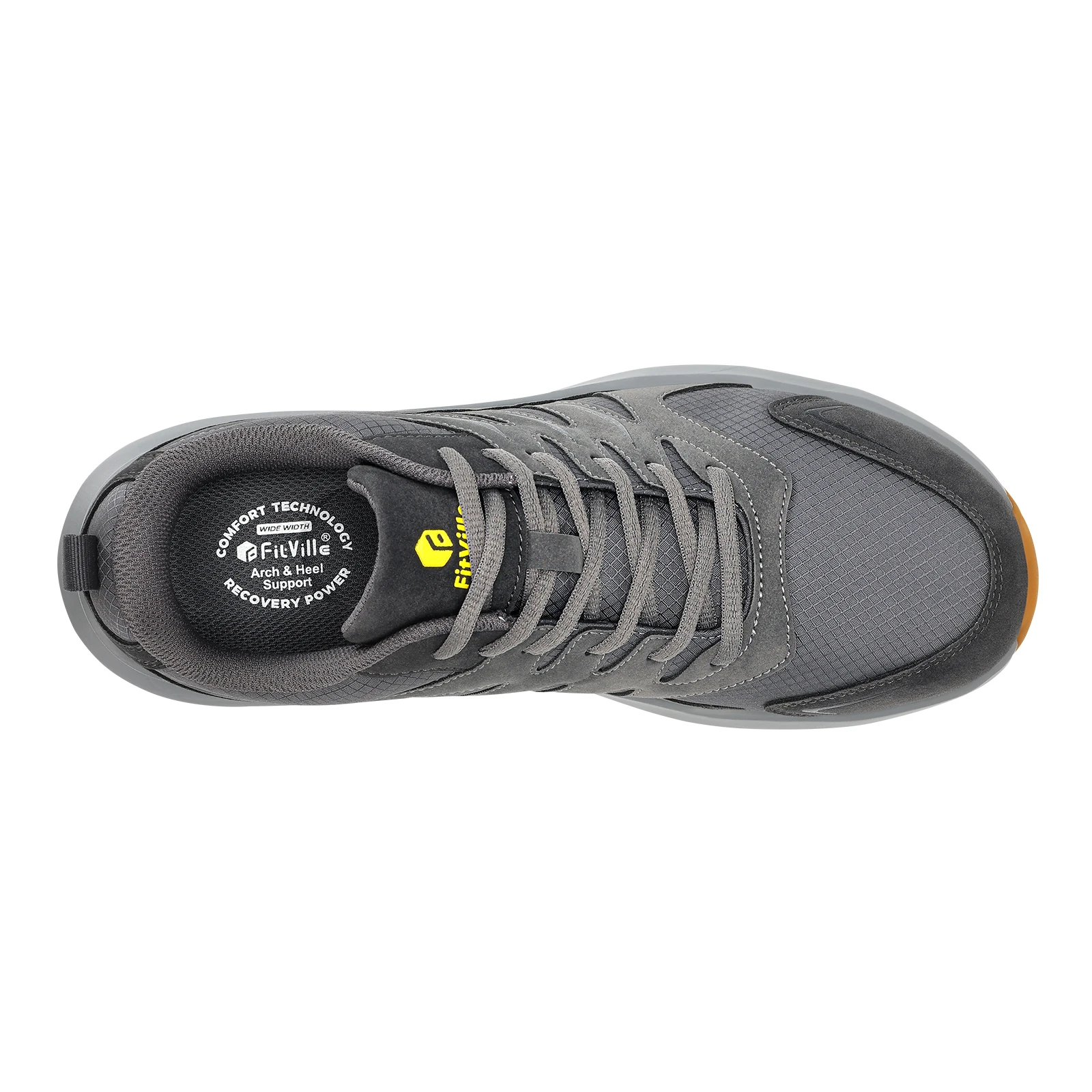 Fitville Outdoor Hiking Shoes Water-Resistant Extra Wide Trekking Climbing Shoes For Men Heigh Rebound Cushioning Sneakers