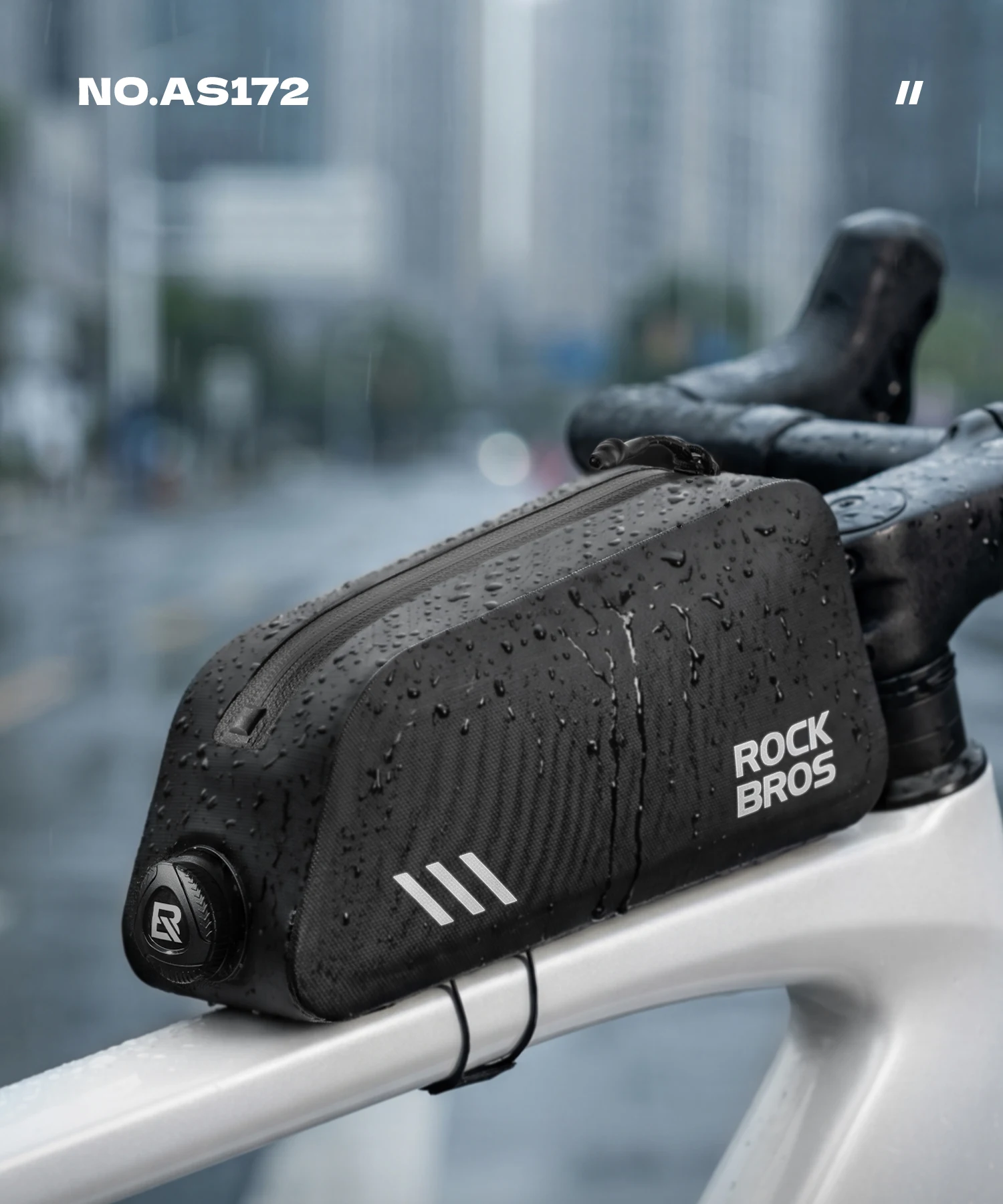 ROCKBROS Bicycle Top Tube Bag Lightweight Waterproof 0.9L Capacity Bag Item Storage Tools Bag Bike Frame Bag Bike Accessories