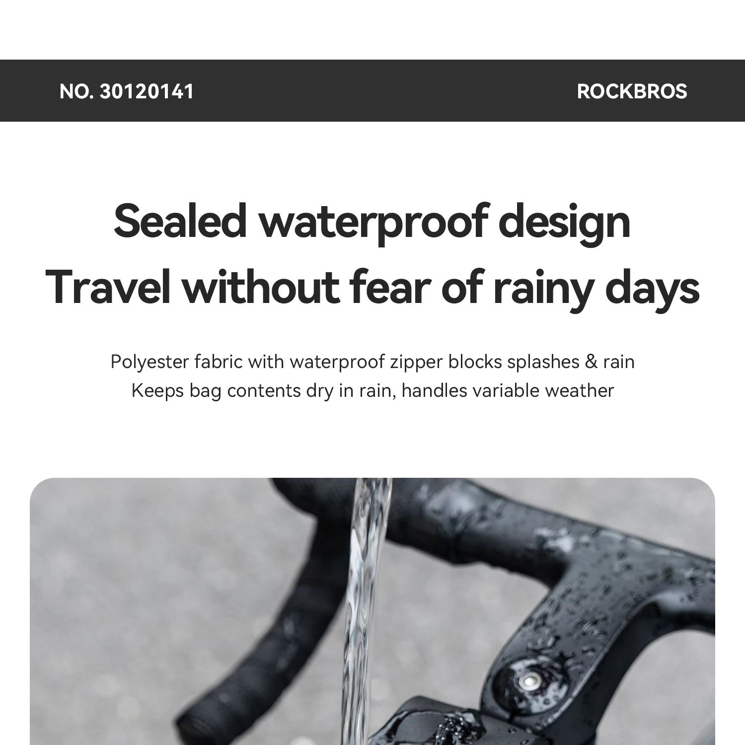 ROCKBROS Bicycle Top Tube Bag Lightweight Waterproof 0.9L Capacity Bag Item Storage Tools Bag Bike Frame Bag Bike Accessories