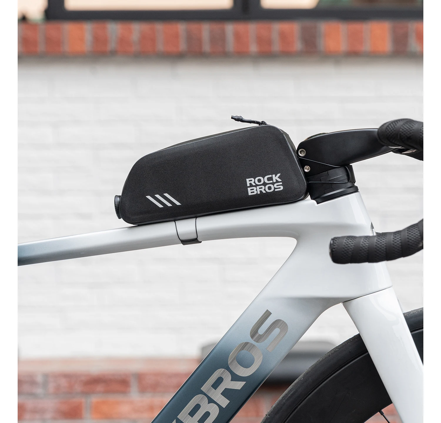 ROCKBROS Bicycle Top Tube Bag Lightweight Waterproof 0.9L Capacity Bag Item Storage Tools Bag Bike Frame Bag Bike Accessories