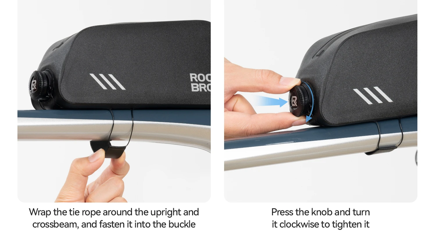 ROCKBROS Bicycle Top Tube Bag Lightweight Waterproof 0.9L Capacity Bag Item Storage Tools Bag Bike Frame Bag Bike Accessories