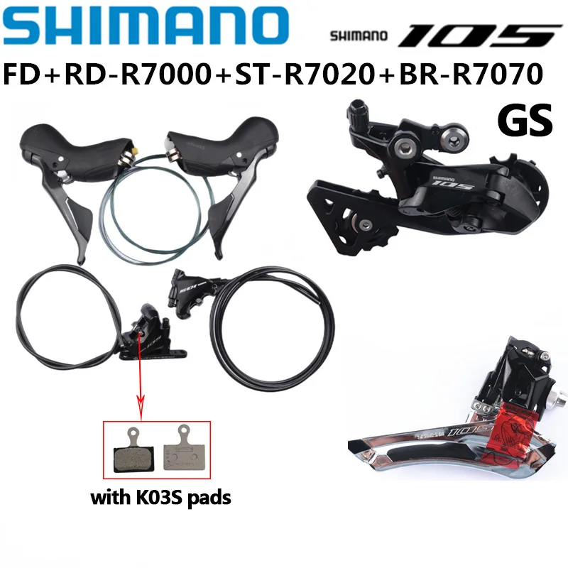 SHIMANO 105 R7020 Ultegra R8020 Groupset R7070 R8070 Hydraulic Disc Brake For Road Bike Shifter Brake Front Rear Derailleur