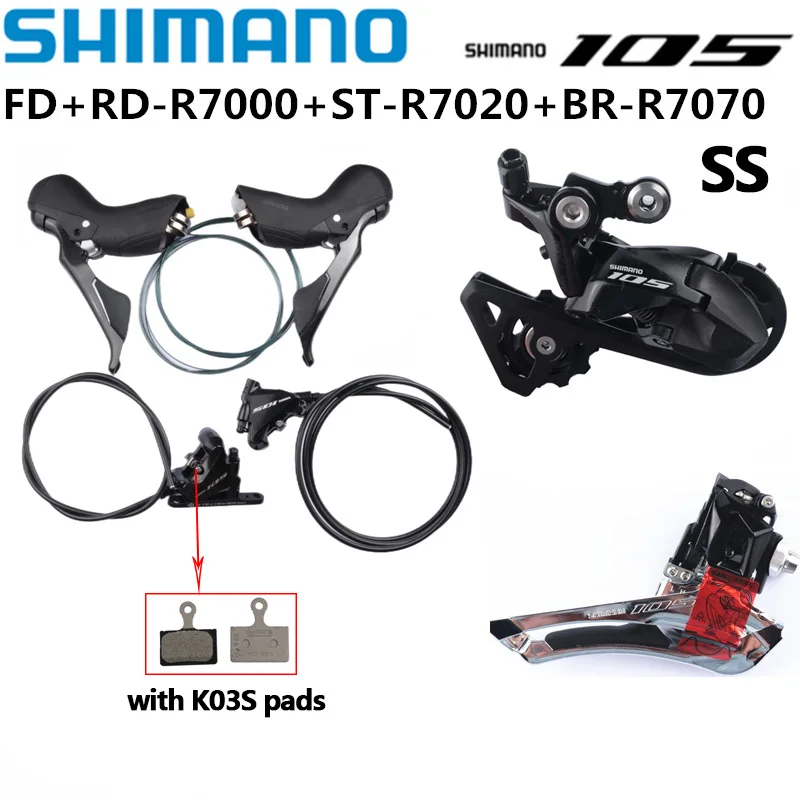 SHIMANO 105 R7020 Ultegra R8020 Groupset R7070 R8070 Hydraulic Disc Brake For Road Bike Shifter Brake Front Rear Derailleur