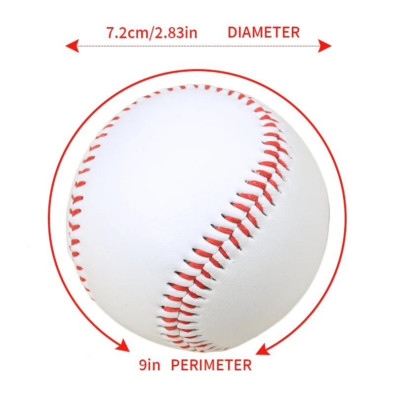 12 Pcs Nine Inches Baseball Softball Hardball Training Balls Handmade Baseballs Hard&Soft Baseball Outdoor Practice Team Game
