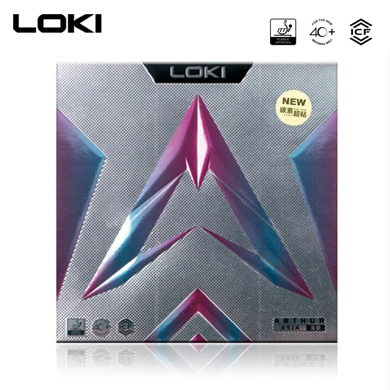 Original LOKI ARTHUR Europe/Asia China Table Tennis Rubber Sticky Offensive Ping Pong Rubber with Hard Cake Sponge