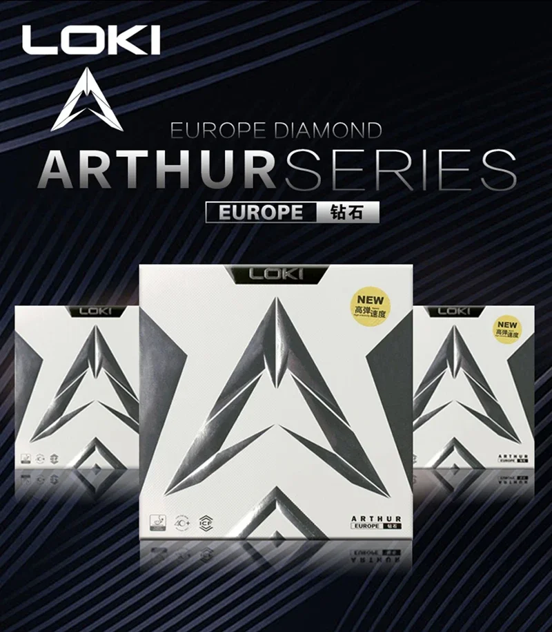 Original LOKI ARTHUR Europe/Asia China Table Tennis Rubber Sticky Offensive Ping Pong Rubber with Hard Cake Sponge