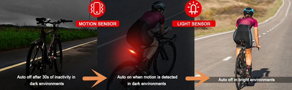 Extractme Bicycle Rear Light Alarm Waterproof Rechargeable Scooter Bike Turn Signal Warning Lamp Auto Brake Light