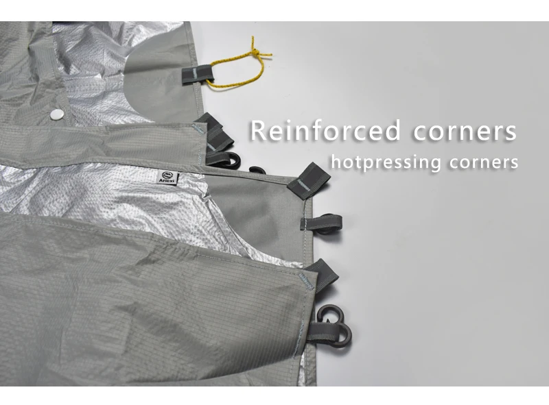 ARICXI Ultralight Hiking Cycling Raincoat Outdoor Awning Camping Mini Tarp Sun Shelter Updated 15D Silicone & Silver Coating
