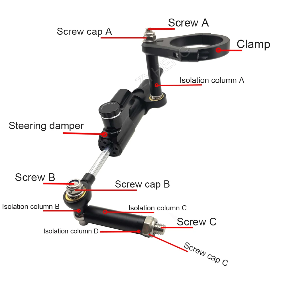 For Scooter kukirin G3 pro 2024 2025 Stabilizer Steering Damper Mounting Electric Scooter Ausom Gallop Modification Bracket