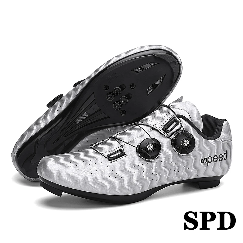 Professional Men Cycling Shoes Breathable Hard-Soled Booster Road Cycling Lock Shoes Women SPD Road Cycling Competition Shoes