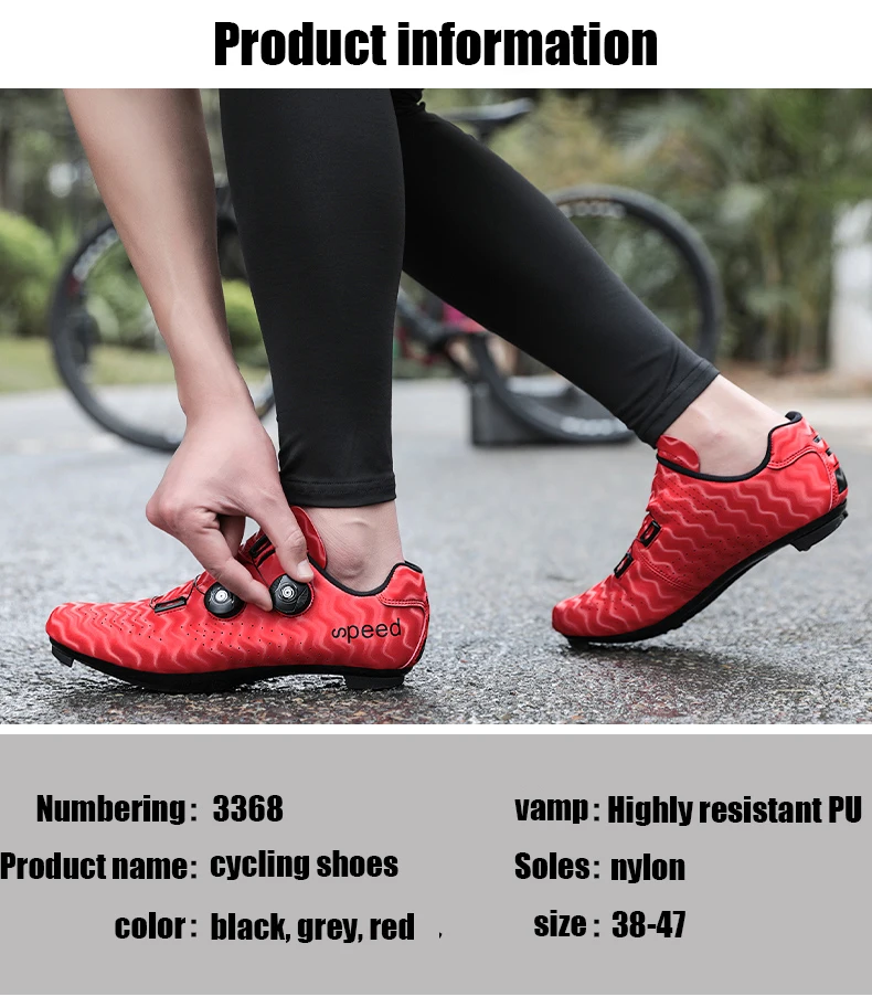 Professional Men Cycling Shoes Breathable Hard-Soled Booster Road Cycling Lock Shoes Women SPD Road Cycling Competition Shoes