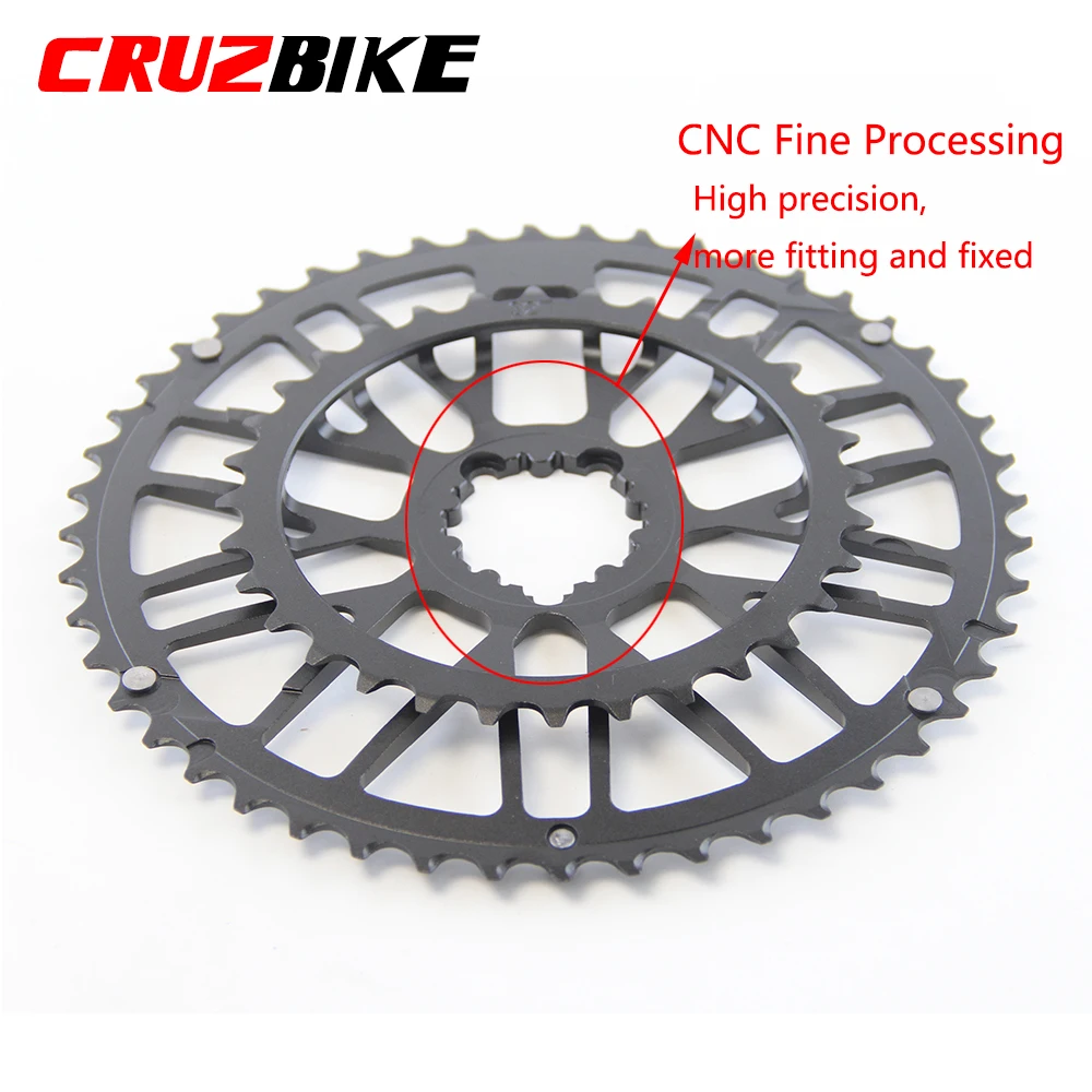 CRUZbike Road Bike 46-30/48-32T Chain Wheel Double Chainring Bicycle Crown For 9/10/11/12 Speed Crankset