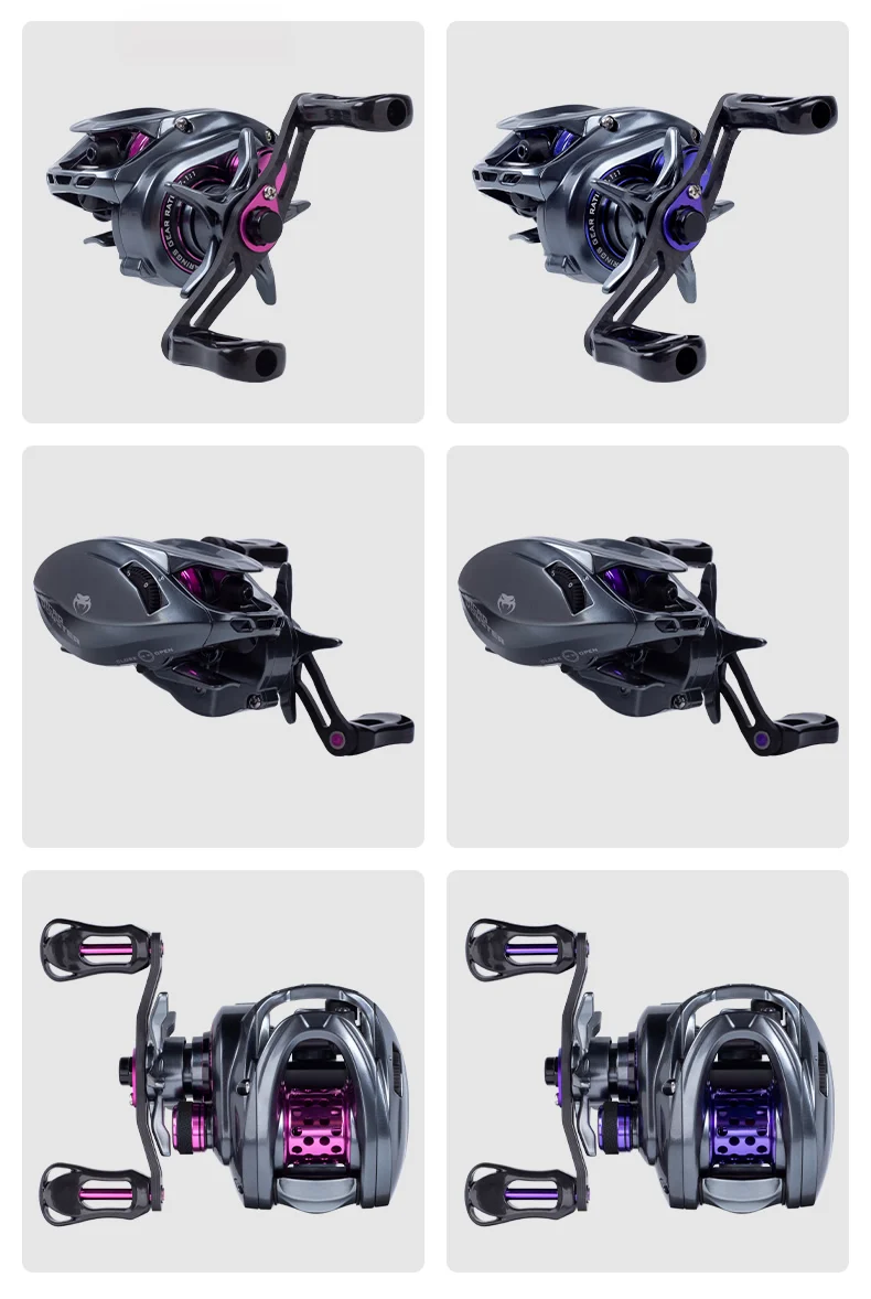 KINGDOM 135g Micro Monster Baitcasting Fishing Reel Ultralight Carbon Fiber Two Spools 7.1:1 8+1BB Max Drag 4KG Fishing Coil