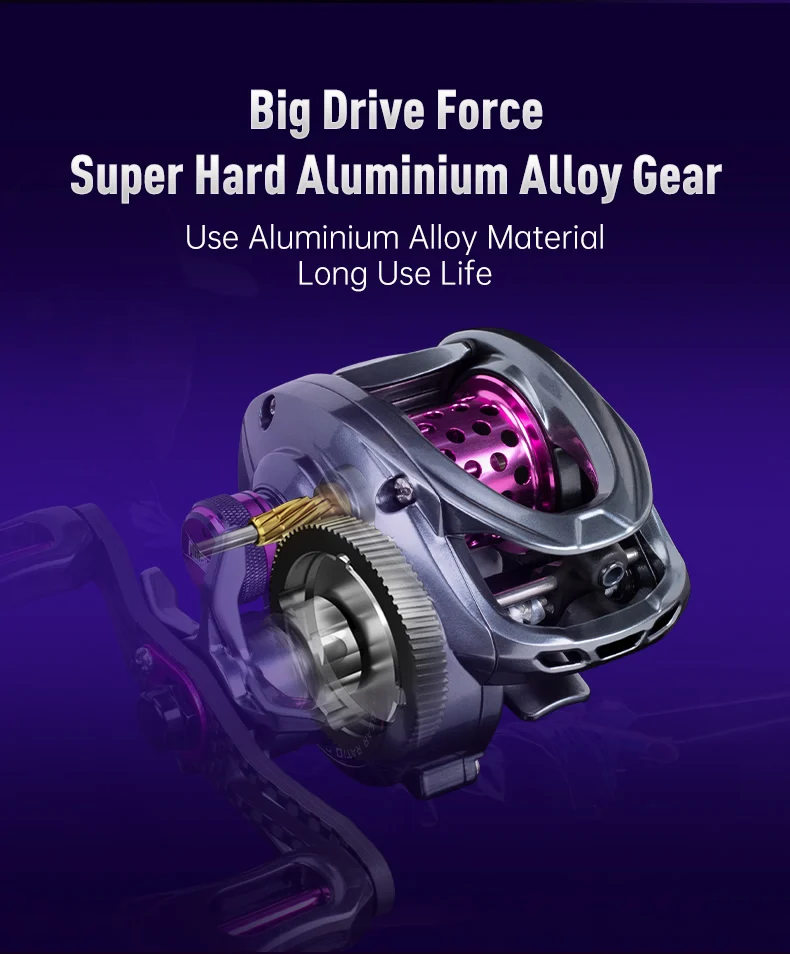 KINGDOM 135g Micro Monster Baitcasting Fishing Reel Ultralight Carbon Fiber Two Spools 7.1:1 8+1BB Max Drag 4KG Fishing Coil