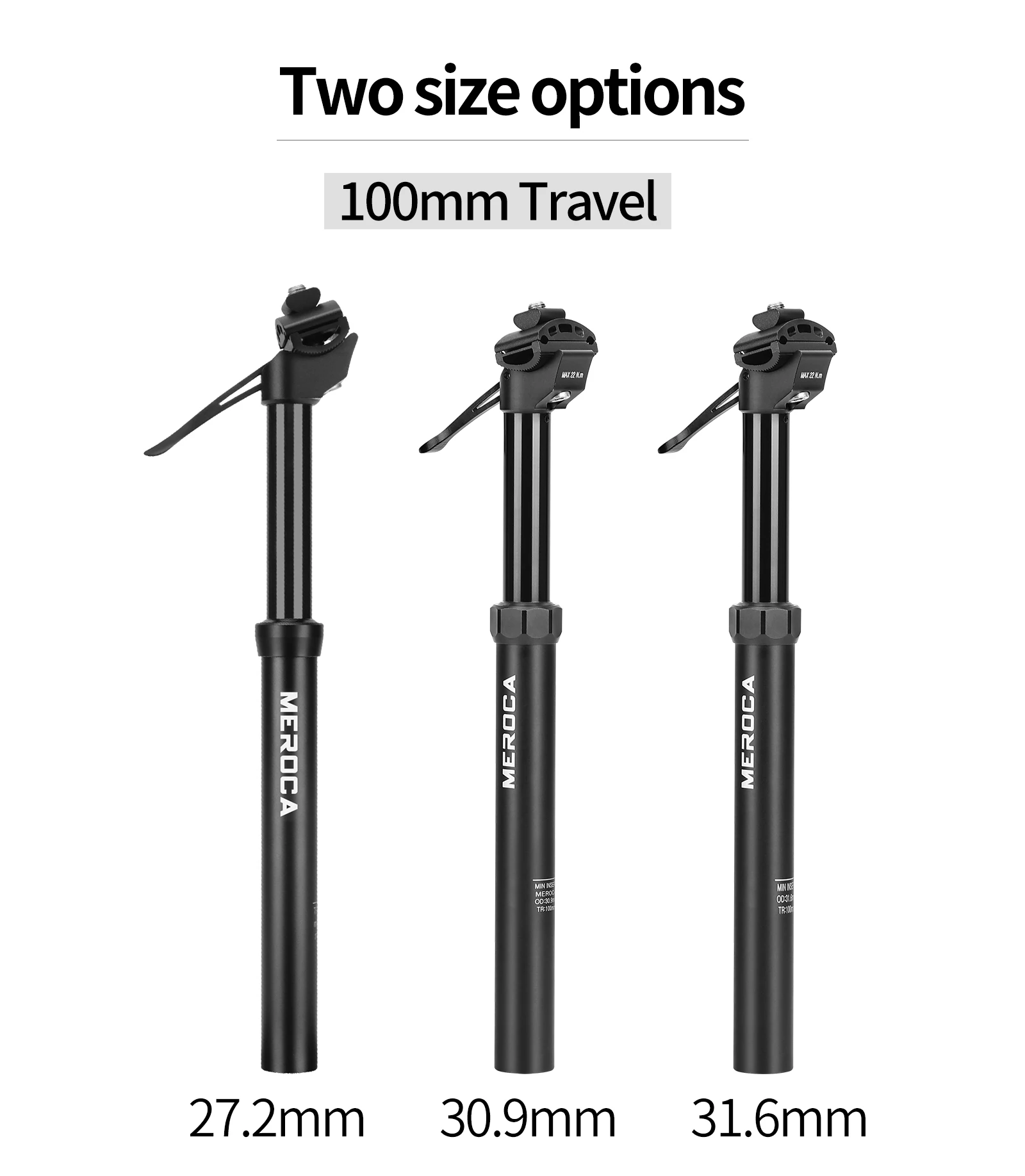 MEROCA Mtb Dropper Seatpost 30.9mm\31.6mm Hydraulic Height Adjustable Road Bike Seat Post Mountain Bicycle Seat Tube