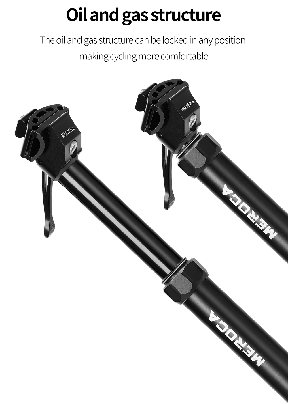 MEROCA Mtb Dropper Seatpost 30.9mm\31.6mm Hydraulic Height Adjustable Road Bike Seat Post Mountain Bicycle Seat Tube