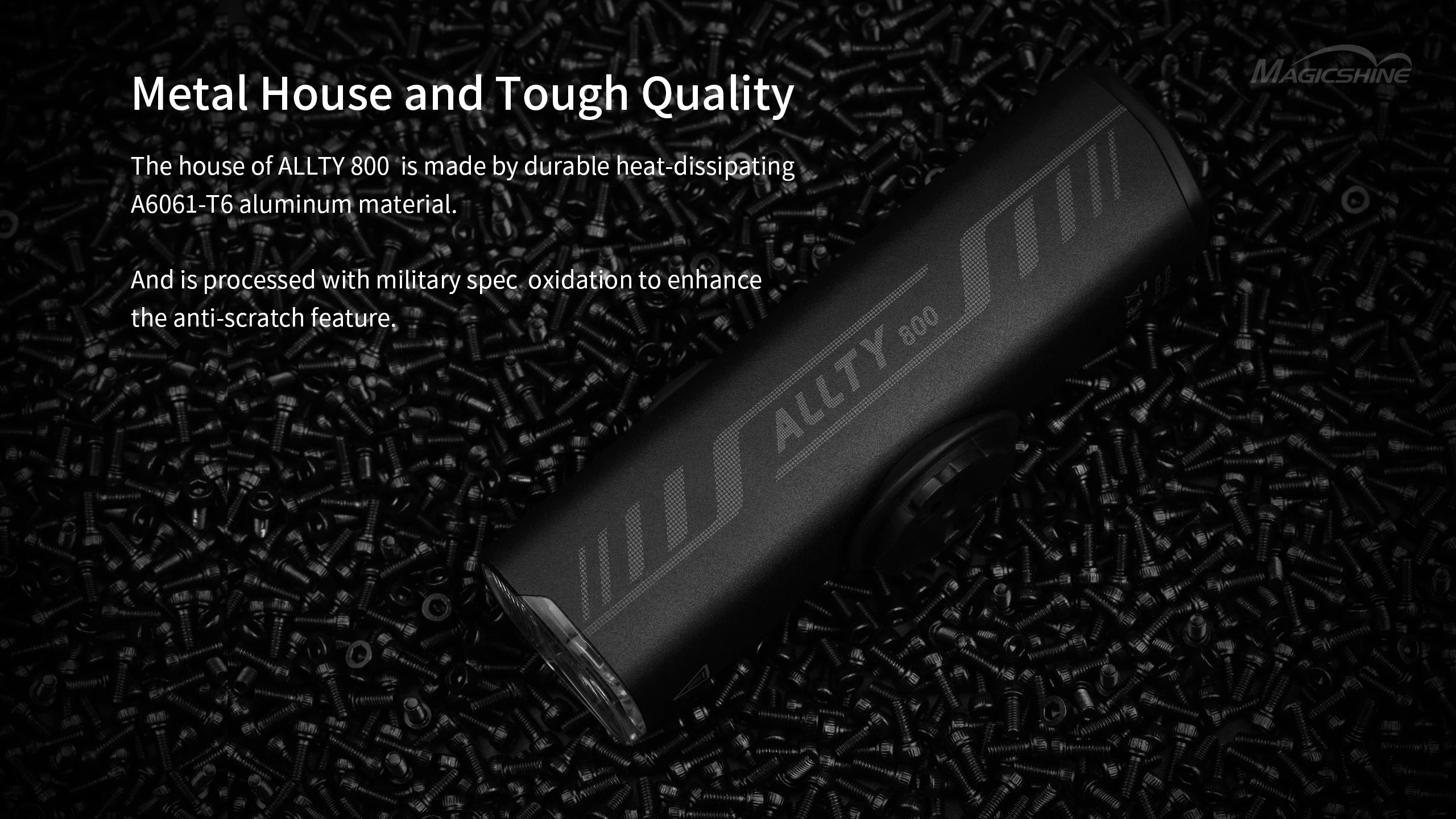 Magicshine Bike Light ALLTY 800, IPX7, Type-C Reverse Charging, Powerful Bike Headlight Compatible with Mountain, Kids, Street