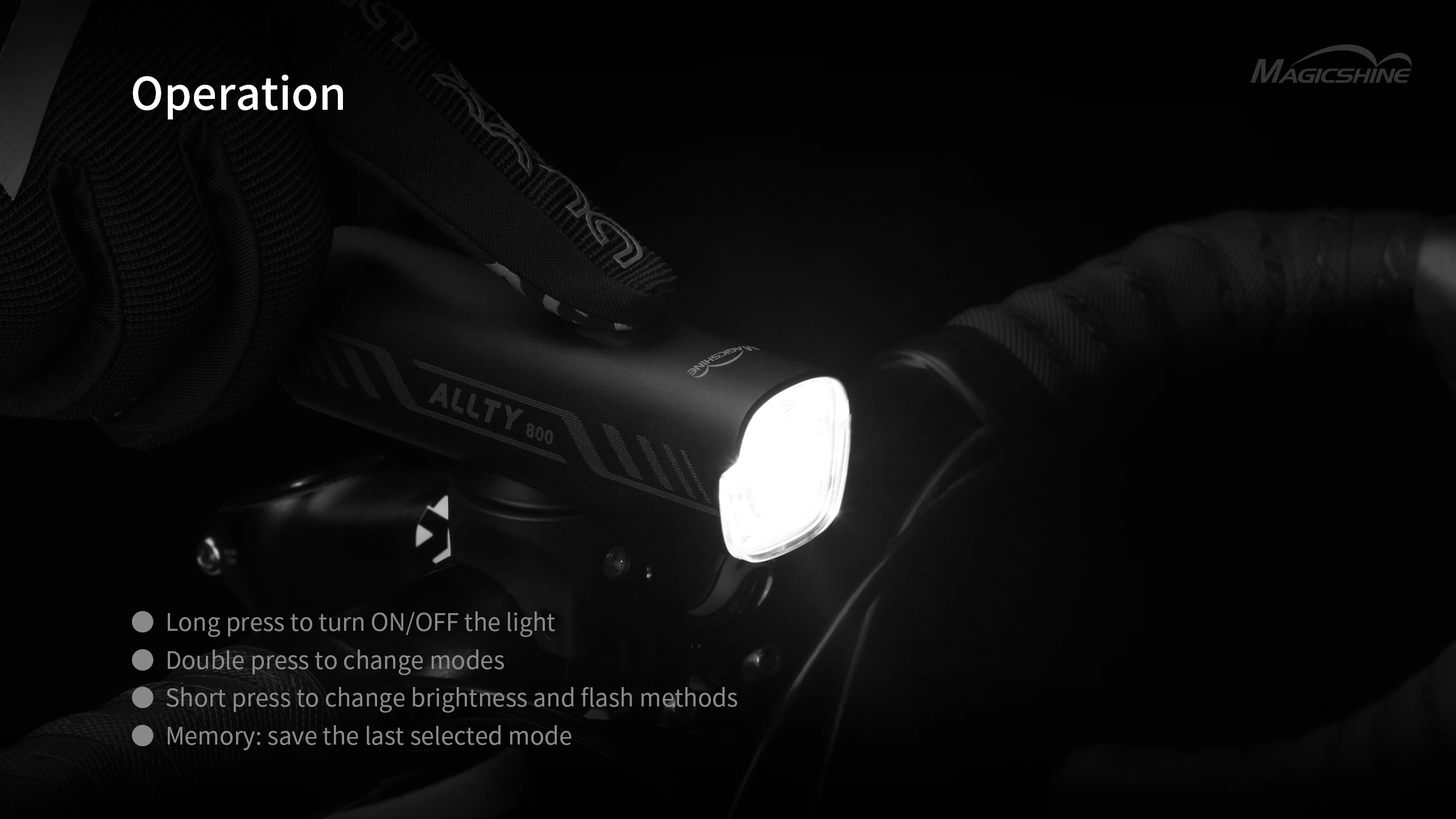 Magicshine Bike Light ALLTY 800, IPX7, Type-C Reverse Charging, Powerful Bike Headlight Compatible with Mountain, Kids, Street