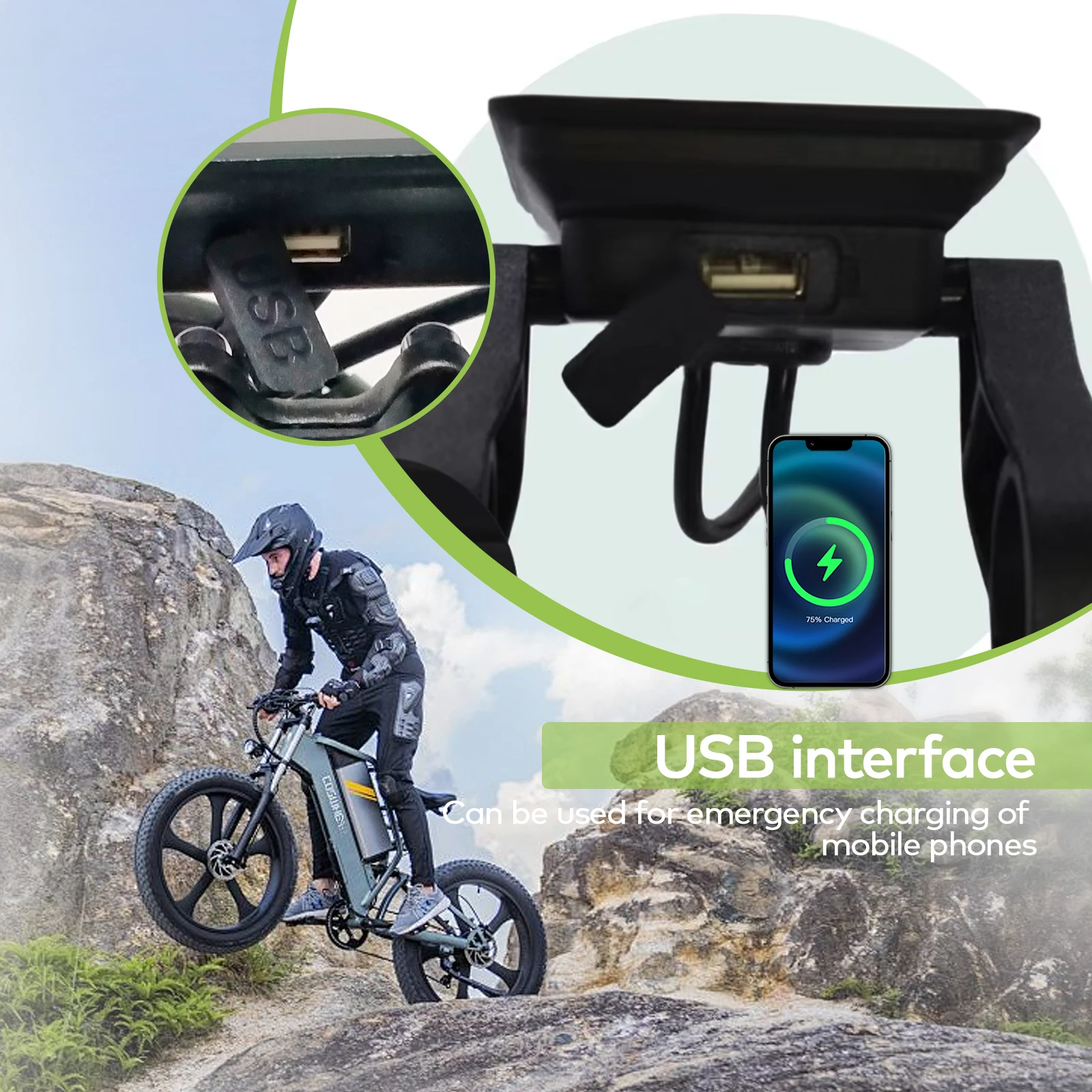 M6C Odometer Applicable To UART2 Electric Bike Bicycle Computer Wired Speedometer Waterproof Bicycle Computer