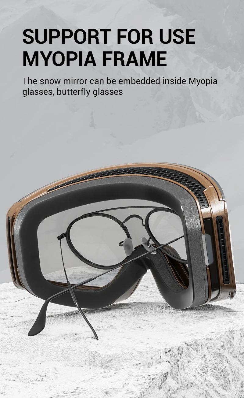 Kapvoe Snow Goggles Ski Snowboarding Skiing Sunglasses for Women Men Anti-Fog Lens UV400 Photochromic Glasses Motorcycle Glasses