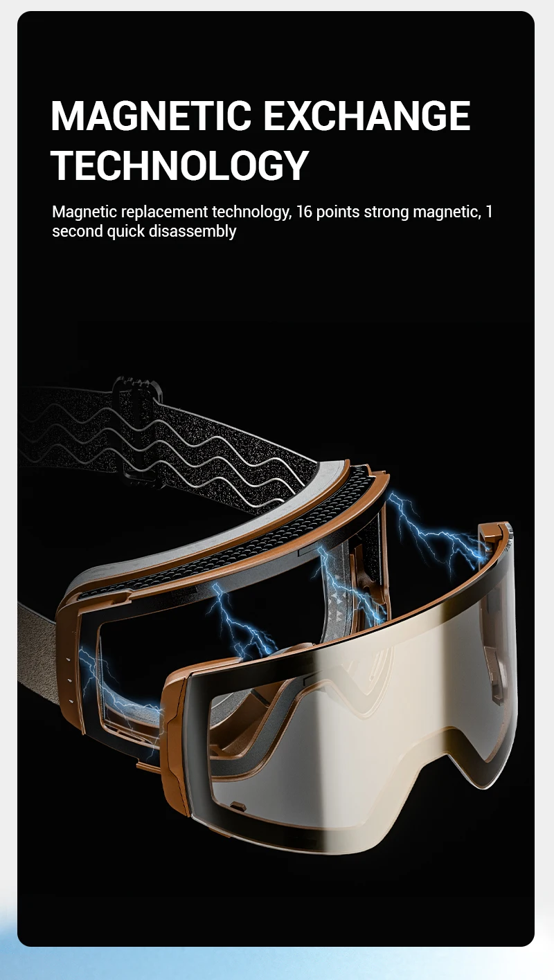 Kapvoe Snow Goggles Ski Snowboarding Skiing Sunglasses for Women Men Anti-Fog Lens UV400 Photochromic Glasses Motorcycle Glasses