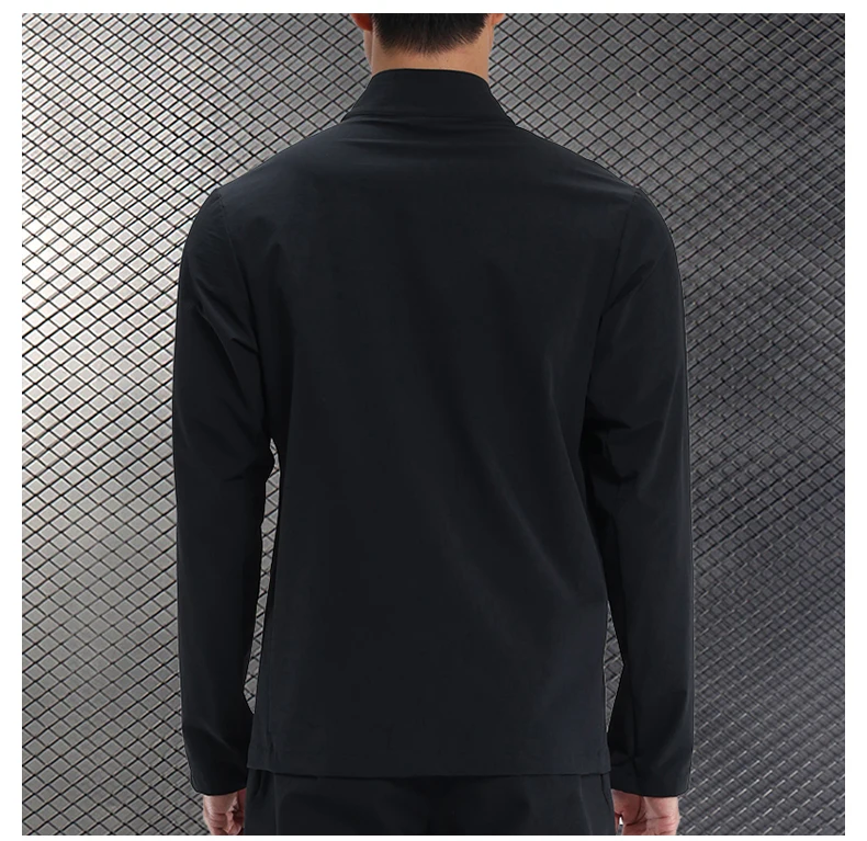 Men Outdoor Sports Casual Jacket Jacket Stand-Up Collar Zip Running Fitness Windproof Camping Hiking Riding Training Tops