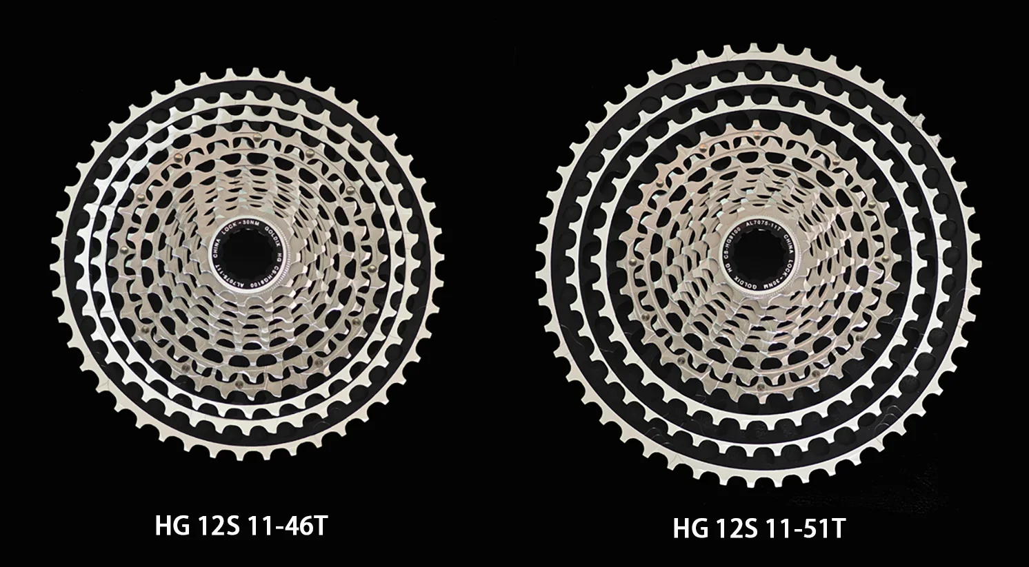 GOLDIX 12 Speed Ultralight MTB Cassette HG 12S 11-51T/12S 11-46T XD 10-46T/10-51T 12V K7 All CNC Sprocket for SHIMANO SRAM