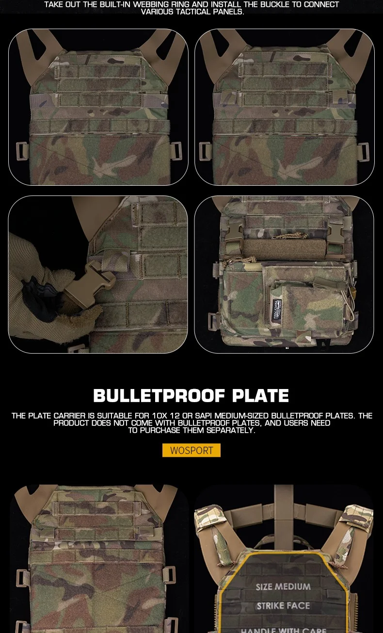 Tactical JPC 2 Vest Breathable Jumper Plate Carrier JPC 2.0 Molle Ranger Green Hunting Vests Airsoft Chest Rig Accessories