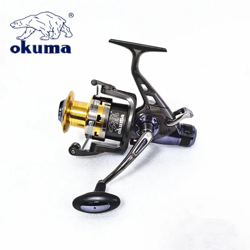OKUMA Metal Wire Cup Fishing Reel 20KG9+1BB Front and Rear Brakes for Long-distance Sea Fishing Vessel 3000-6000
