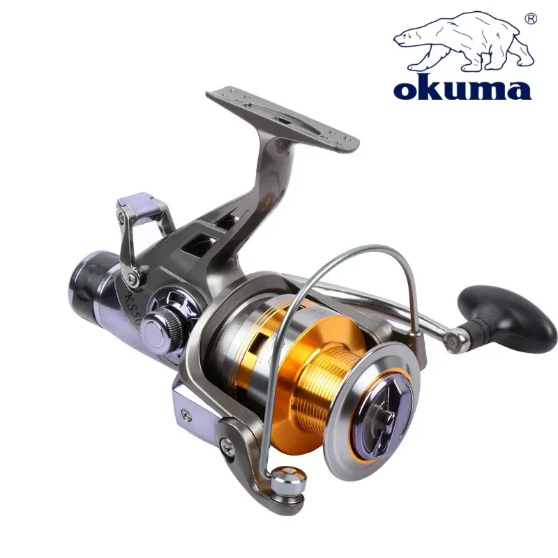 OKUMA Metal Wire Cup Fishing Reel 20KG9+1BB Front and Rear Brakes for Long-distance Sea Fishing Vessel 3000-6000