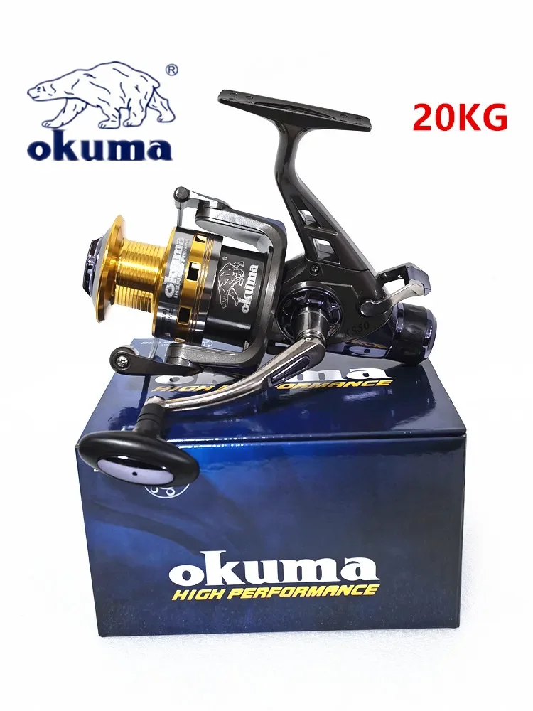 OKUMA Metal Wire Cup Fishing Reel 20KG9+1BB Front and Rear Brakes for Long-distance Sea Fishing Vessel 3000-6000