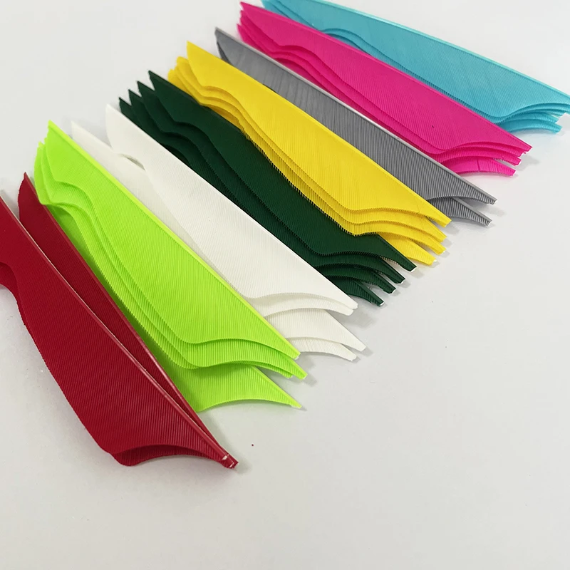 100 Pcs IBOUNFOX 4 Inch Natural Turkey Arrow Feathers Sting Shape Archery Fletches Feather Arrow Feltching Right Wing