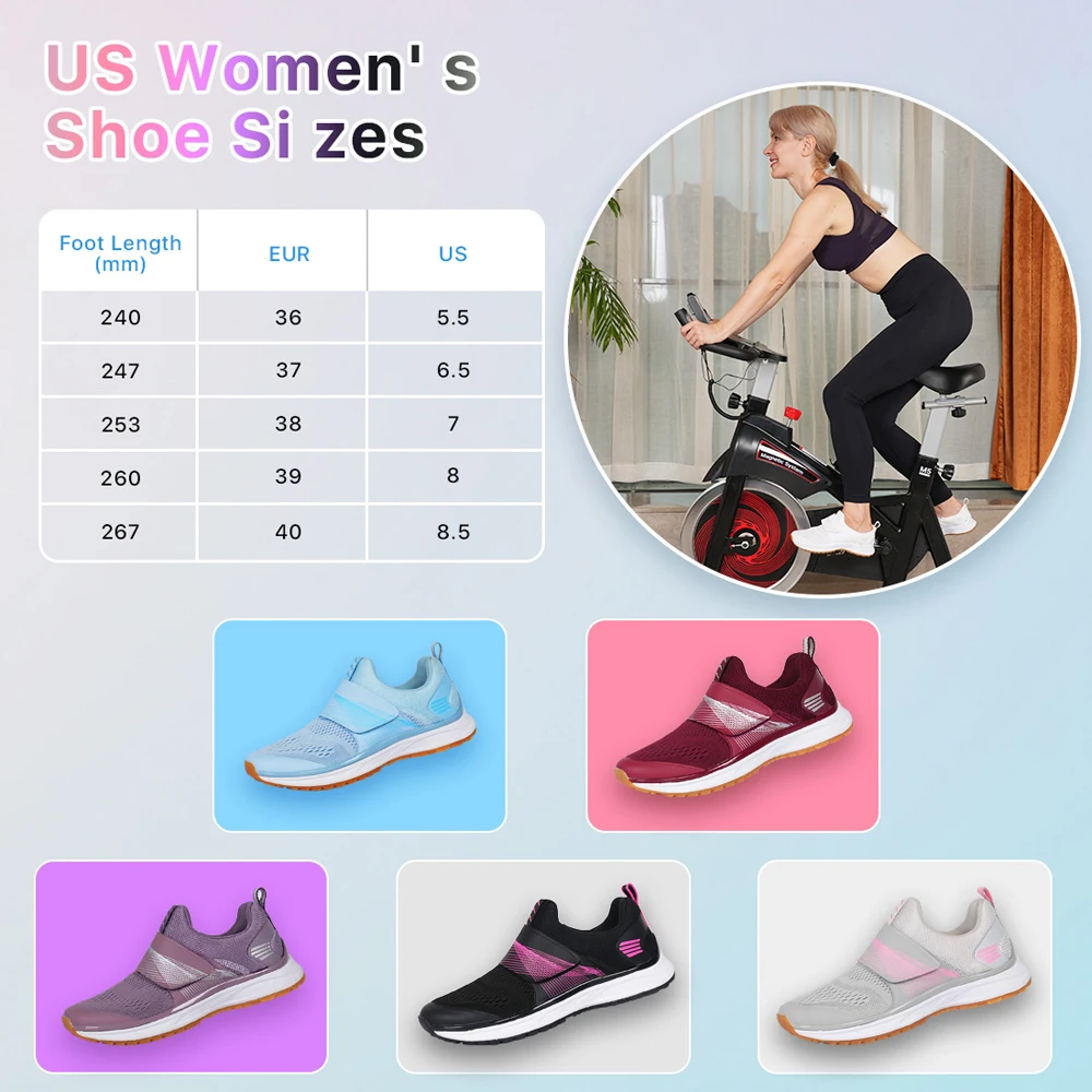 Women's Indoor Fitness Dynamic Cycling Shoes Mountain Bike Shoes SPD MTB Shoes for Women Cycling Sneakers