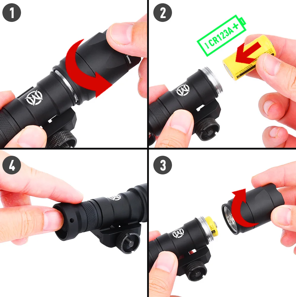 WADSN Airsoft Surefir M600C M600 M300 Tactical Scout Light AR15 Flashlight LED Hunting Spotlight SF M300A Gun lamp