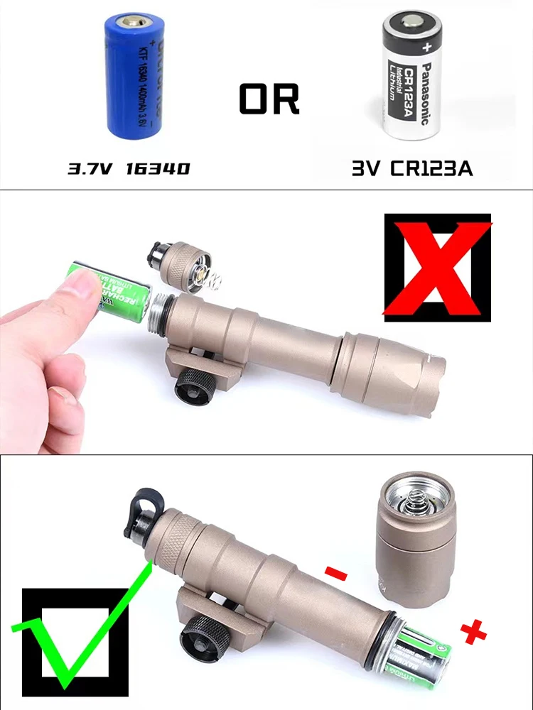 WADSN Airsoft Surefir M600C M600 M300 Tactical Scout Light AR15 Flashlight LED Hunting Spotlight SF M300A Gun lamp