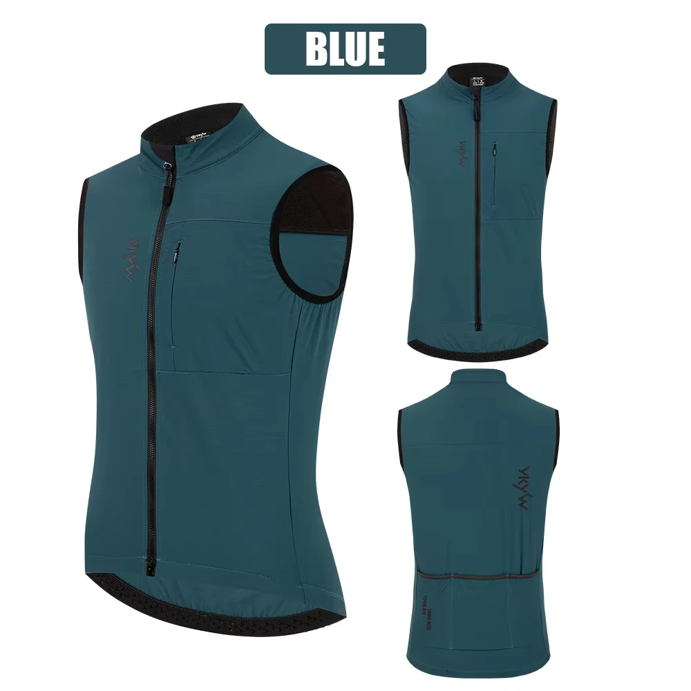 YKYW Waterproof Thermal Vest Men Women Winter Sleeveless Waistcoat Black Gray Olive Cycling Vest Bike Clothing Bicycle Mtb Coat