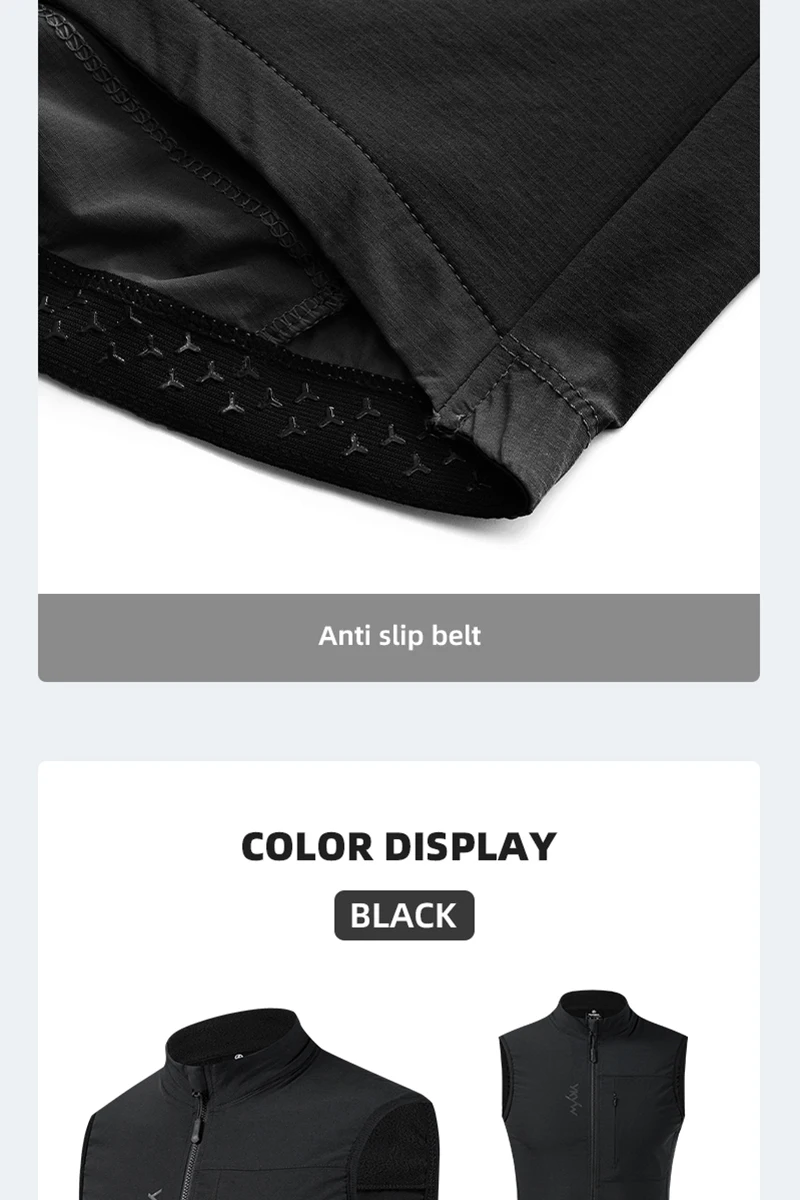 YKYW Waterproof Thermal Vest Men Women Winter Sleeveless Waistcoat Black Gray Olive Cycling Vest Bike Clothing Bicycle Mtb Coat