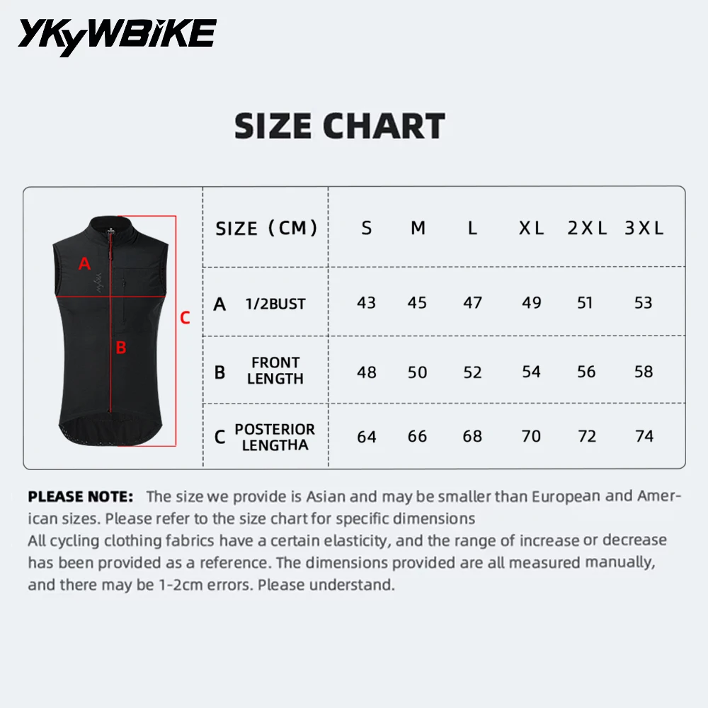 YKYW Waterproof Thermal Vest Men Women Winter Sleeveless Waistcoat Black Gray Olive Cycling Vest Bike Clothing Bicycle Mtb Coat