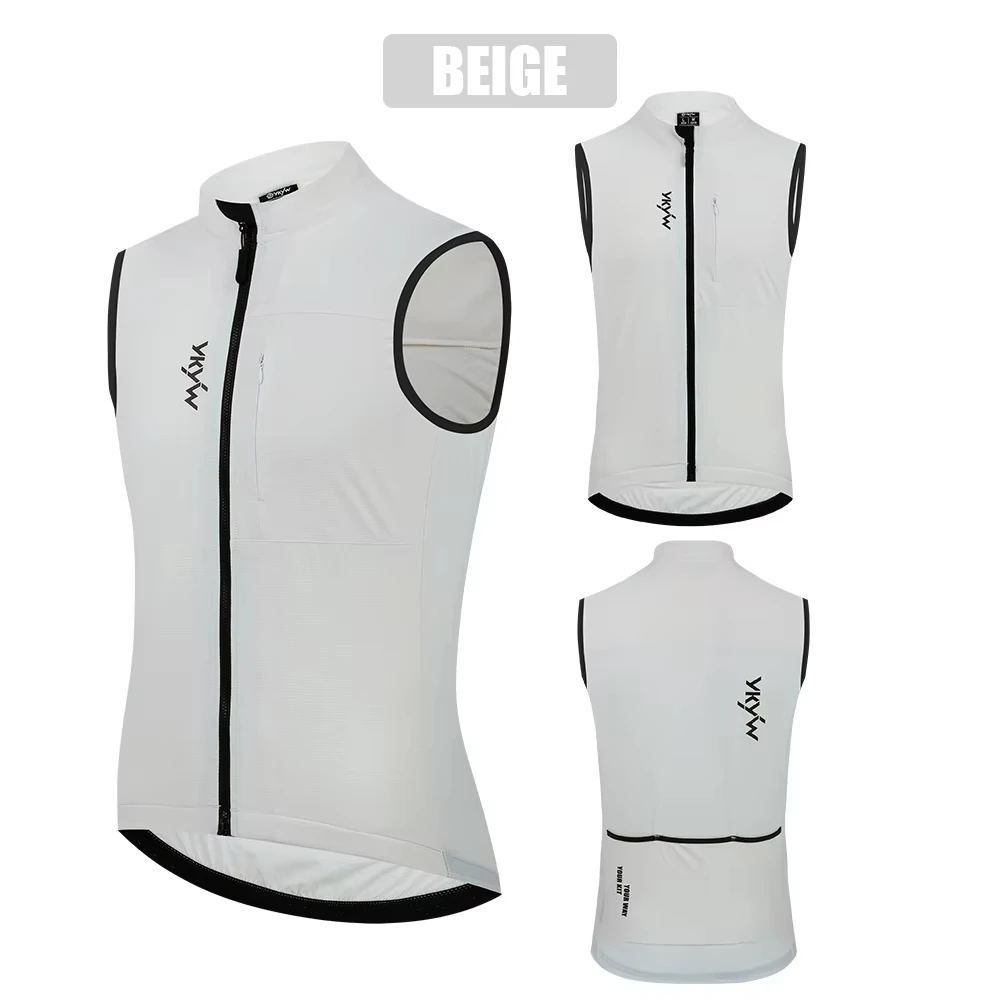 YKYW Waterproof Thermal Vest Men Women Winter Sleeveless Waistcoat Black Gray Olive Cycling Vest Bike Clothing Bicycle Mtb Coat