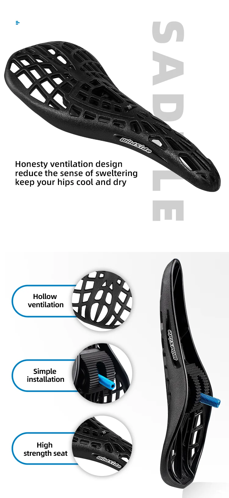 Wildside BMX Racing Bike Saddle Spider Mountain Dirt Jump Seat Shock Absorber Bicycle Cushion Riding Saddle 27.2 30.9 Seatpot