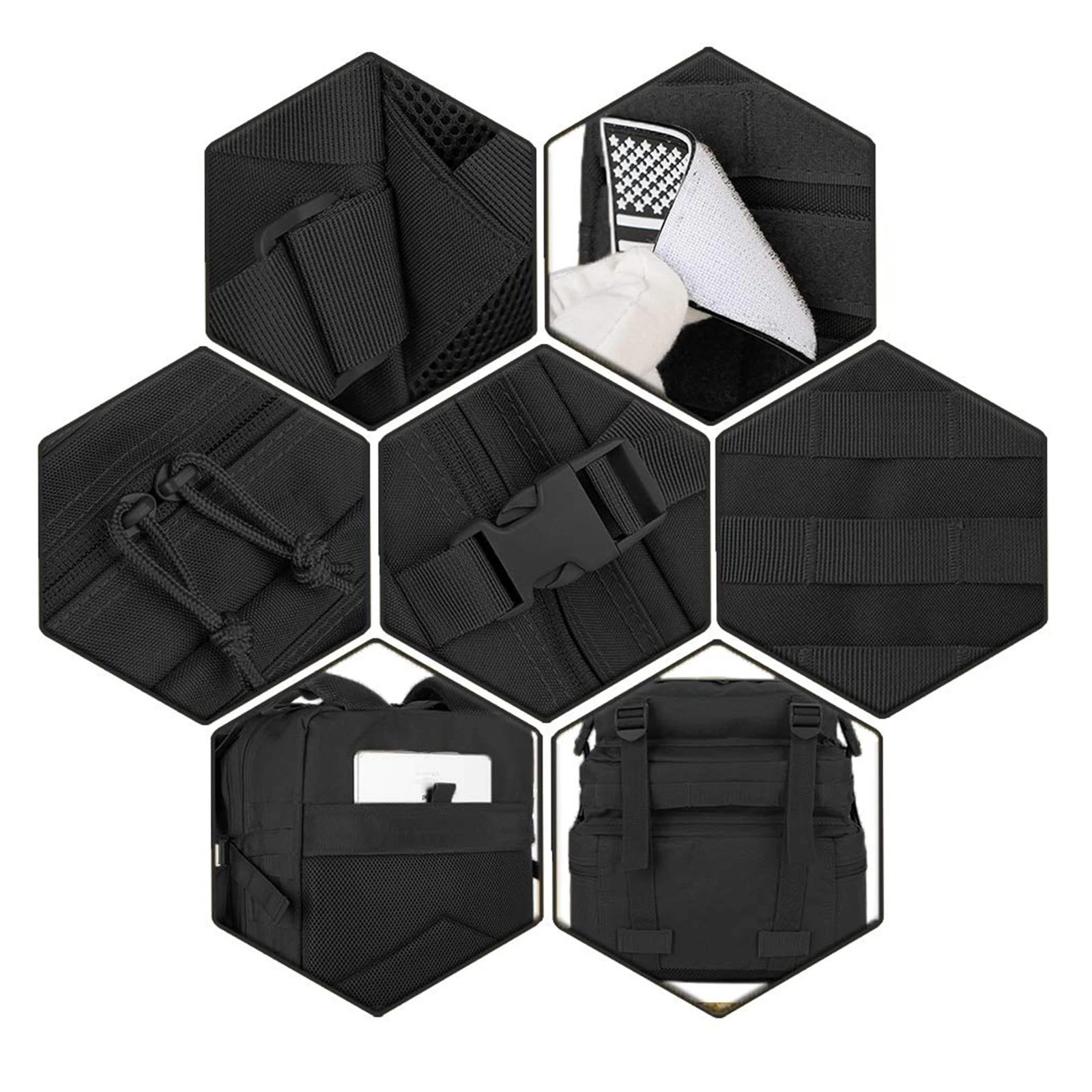 45L Tactical Backpacks Molle Assault Pack 3 Day Bug Out Bag Hiking Treeking Rucksack Fitness Camping, Daily Work