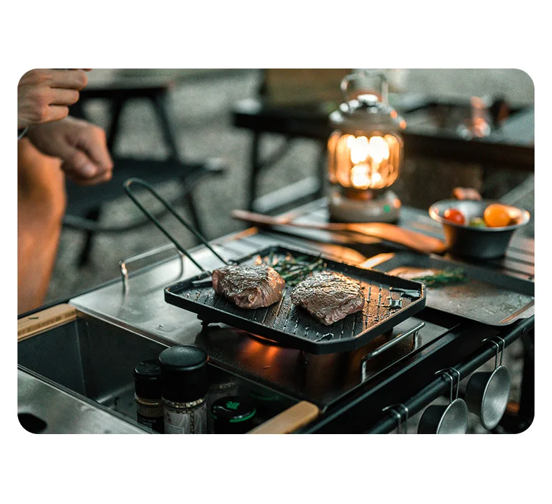 Naturehike Camping Cooking Pan Non Stick Folding Picnic Frying Pan Portable Easy Clean Grill Hiking Bbq Dinner Frying Plate